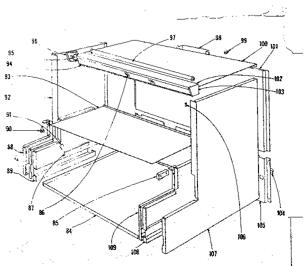 Kenmore 1019126600 main structure section diagram