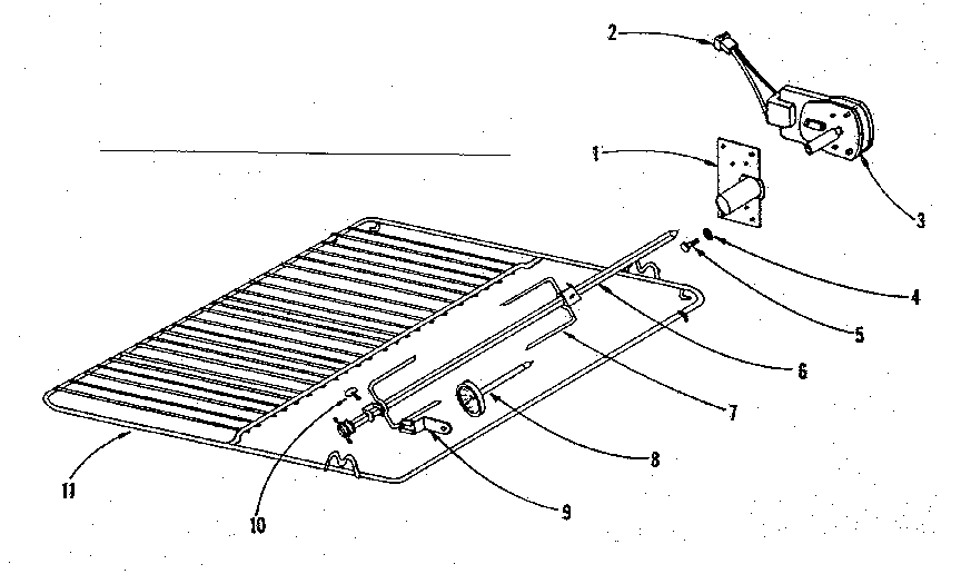 Kenmore 1019306400 accessory - rotisserie diagram