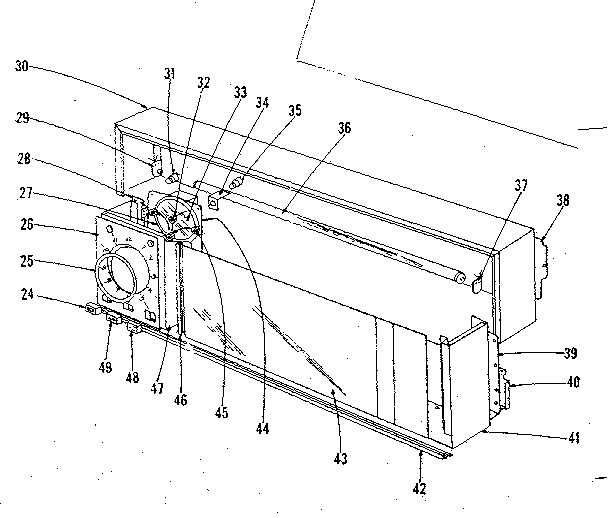Kenmore 1019366450 backguard section diagram