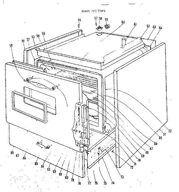 Kenmore 1019366450 body section diagram