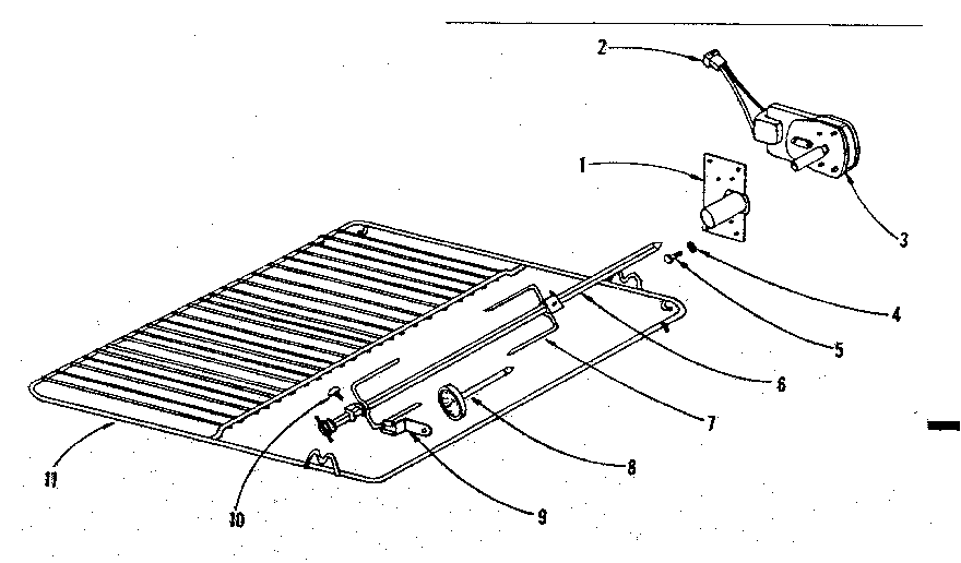Kenmore 1019366450 accessory - rotisserie diagram