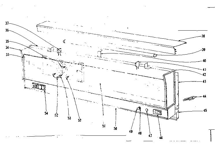 Kenmore 1019386500 backguard section diagram
