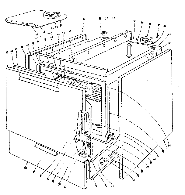 Kenmore 101965602 body section diagram