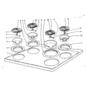 Kenmore 1019666501 cook top section diagram