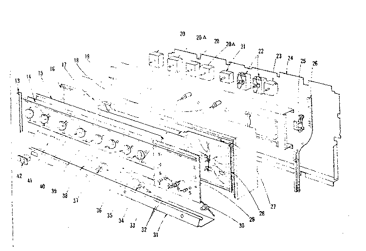 Kenmore 1019666541 backguard section diagram