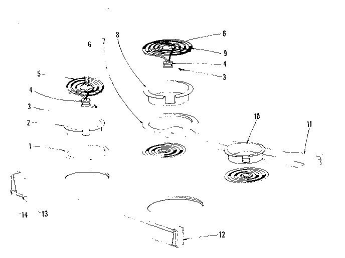 Kenmore 1019666601 cooktop section diagram