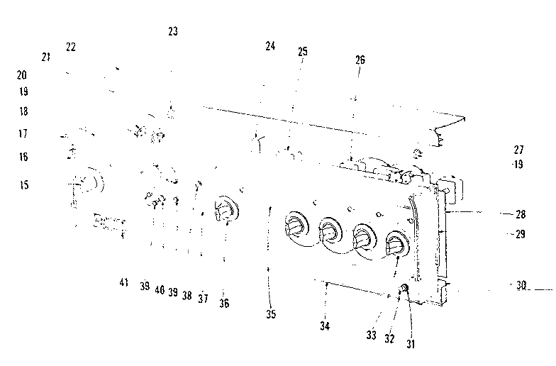 Kenmore 1019666601 backguard section diagram