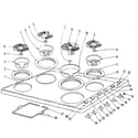Kenmore 1019676400 cook top section diagram