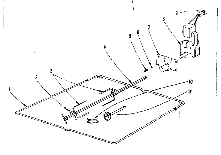 Kenmore 1019676441 accessory - rotisserie diagram