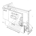 Kenmore 1019676400 door and drawer section for 101.9676400 and 101.9676440 diagram