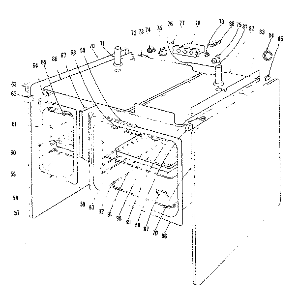 Kenmore 1019676500 body section diagram