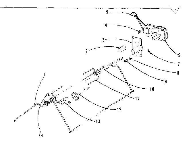 Kenmore 1019676500 accessory - rotisserie diagram