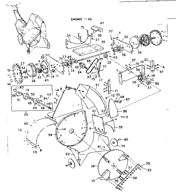 Craftsman 53682123 replacement parts diagram