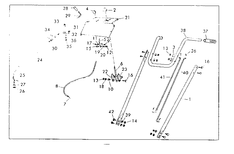Craftsman 53682226 handle assembly diagram