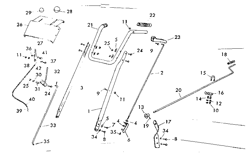 Craftsman 53682231 handle assembly diagram