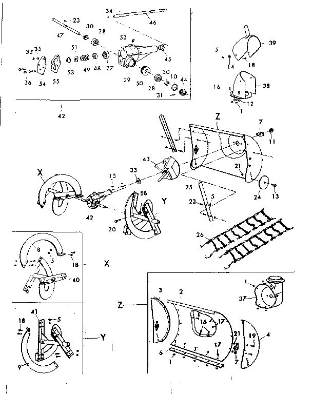 Craftsman 53682231 auger assembly diagram