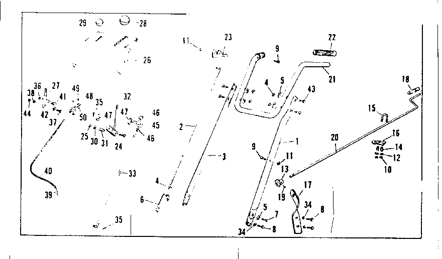 Craftsman 53682240 handle assembly diagram