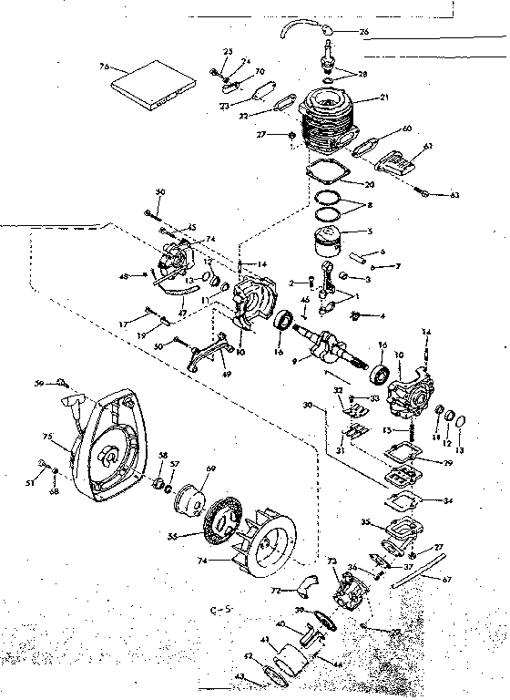 Craftsman 91760051 crankcase diagram