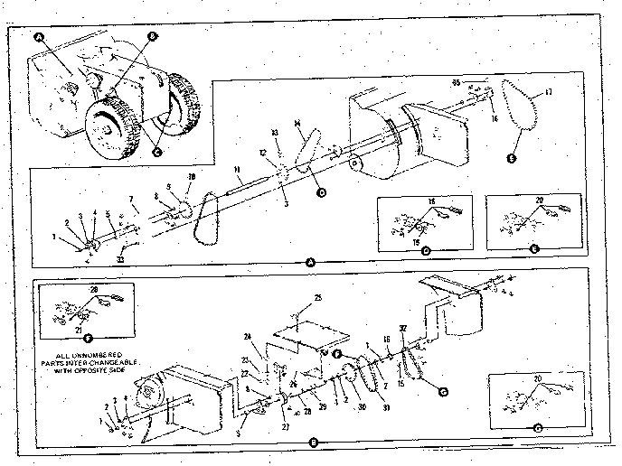 Craftsman 53590100 jackshaft and chain assembly diagram
