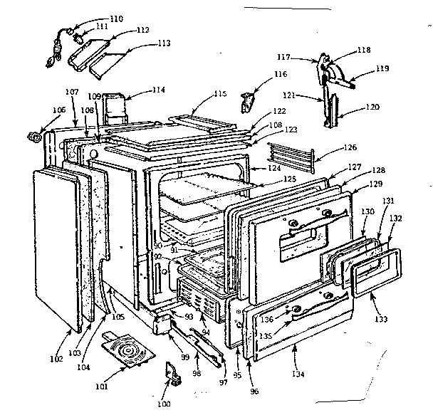 Kenmore 103730620 body section diagram