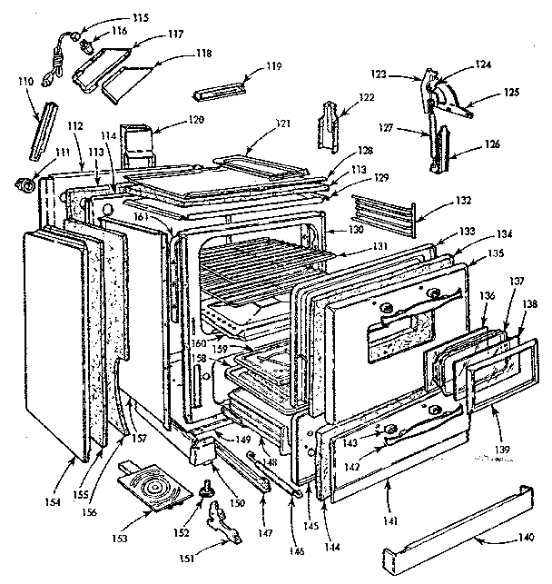 Kenmore 1037466114 body section diagram