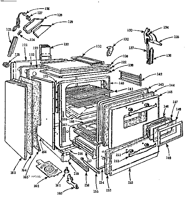 Kenmore 103748624 body section diagram