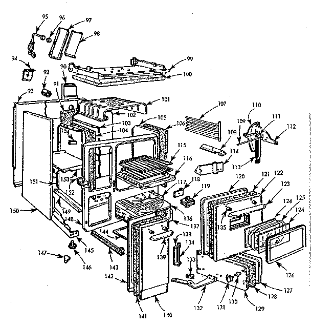 Kenmore 103756620 body section diagram