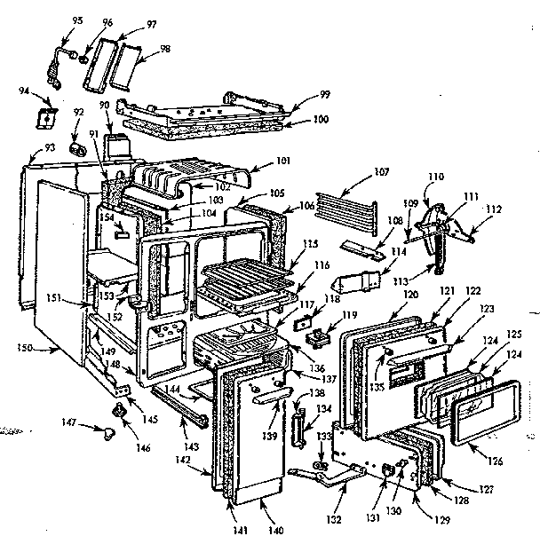 Kenmore 103757620 body section diagram
