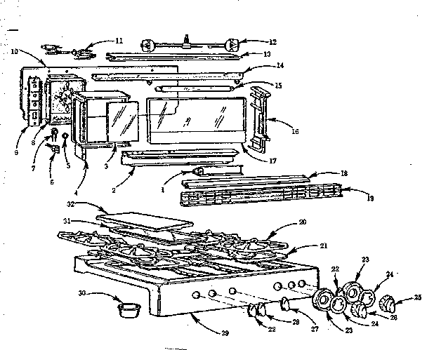 Kenmore 103776611 main top section diagram