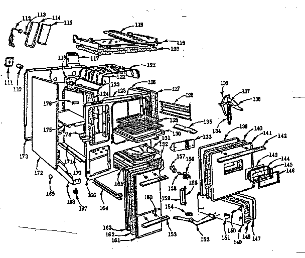 Kenmore 1037766110 body section diagram