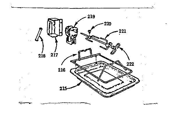Kenmore 103780611 optional equipment-oven rotisserie diagram