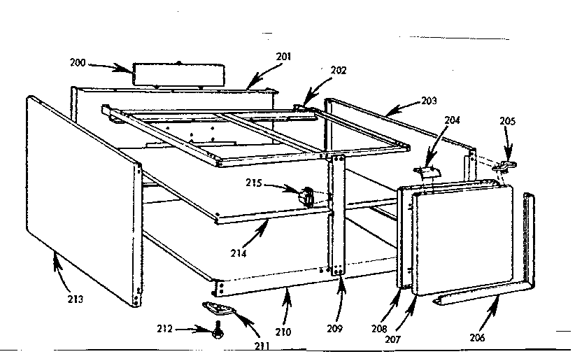 Kenmore 103796621 base cabinets diagram