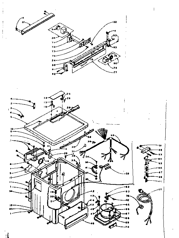Kenmore 1106007610 machine sub-assembly diagram