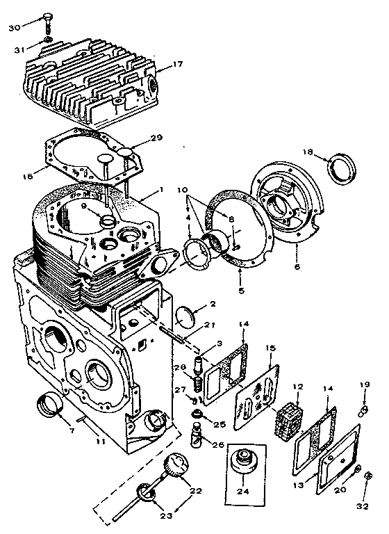 Craftsman 62720191 cylinder block group diagram