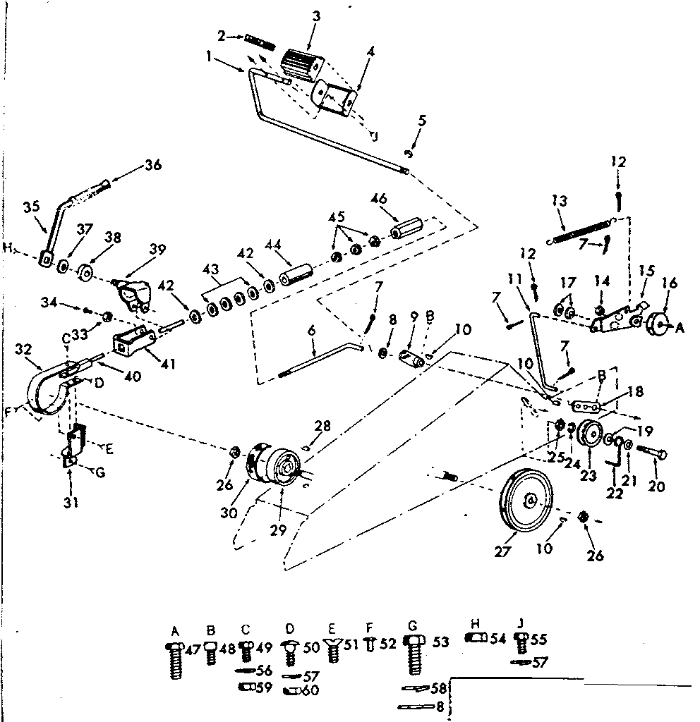 Craftsman 91725750 idler and braking system diagram