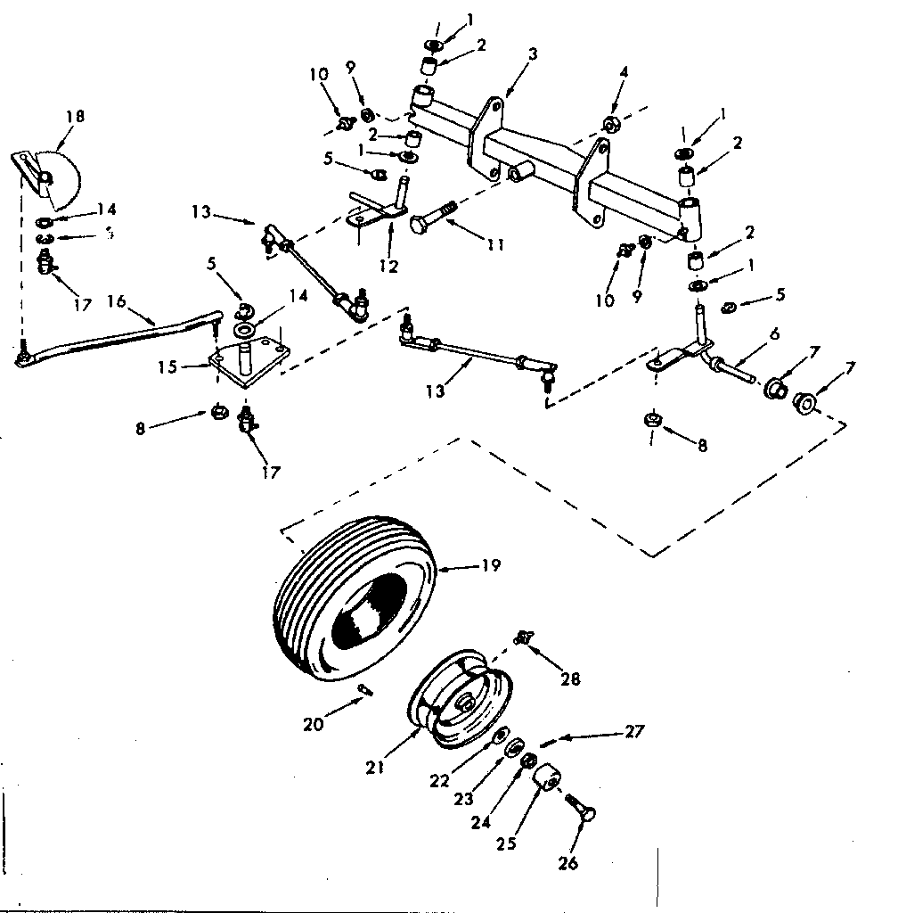 Craftsman 91725751 front axle assembly diagram
