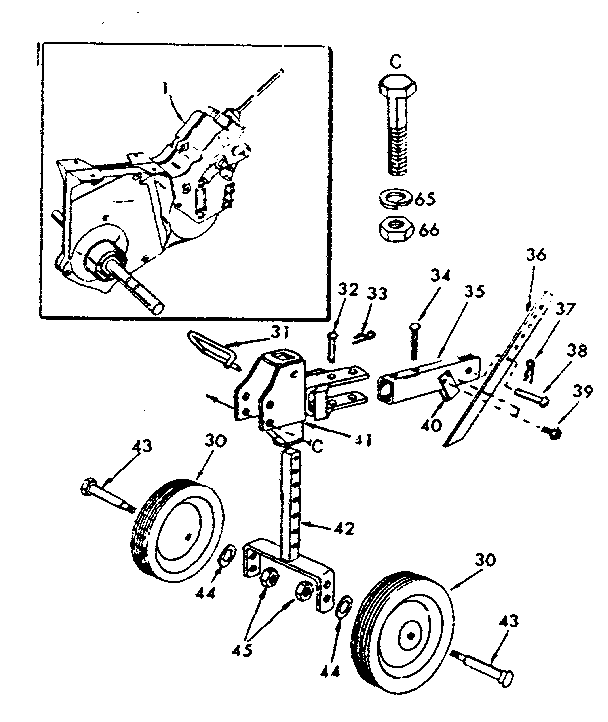 Craftsman 917294561 wheel assembly diagram