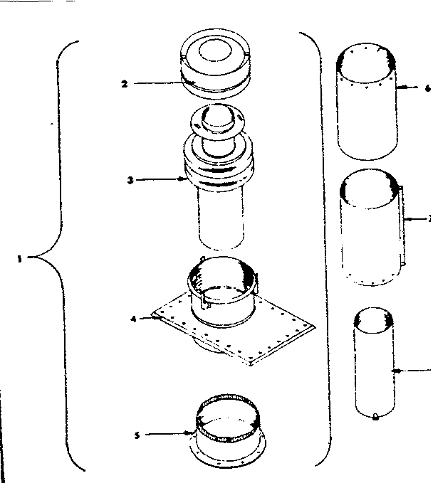 Kenmore 155765140 roof jack and vent diagram