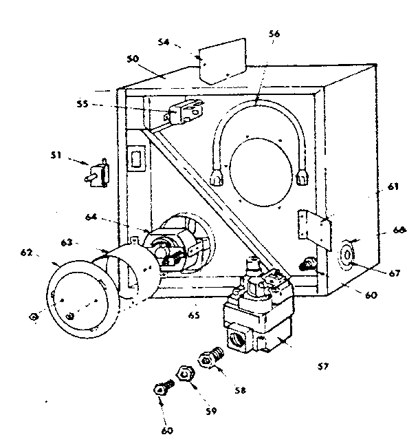 Kenmore 155765140 burner box diagram