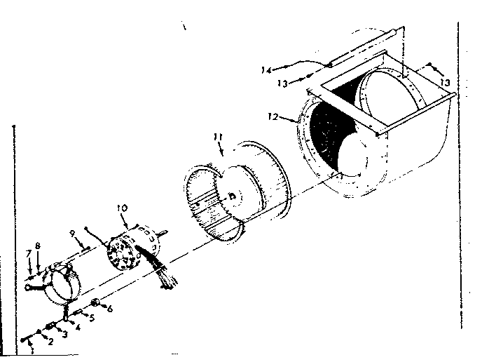 Kenmore 867587730 blower assembly diagram
