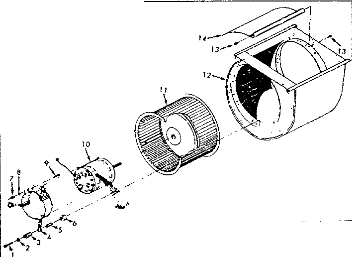 Kenmore 867587740 blower assembly diagram
