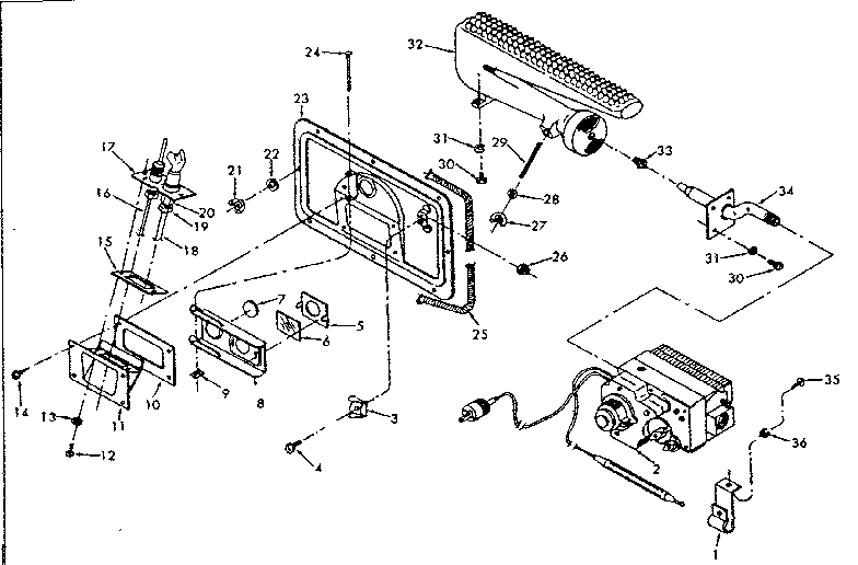 Sears 867734862 gas burners and manifold diagram