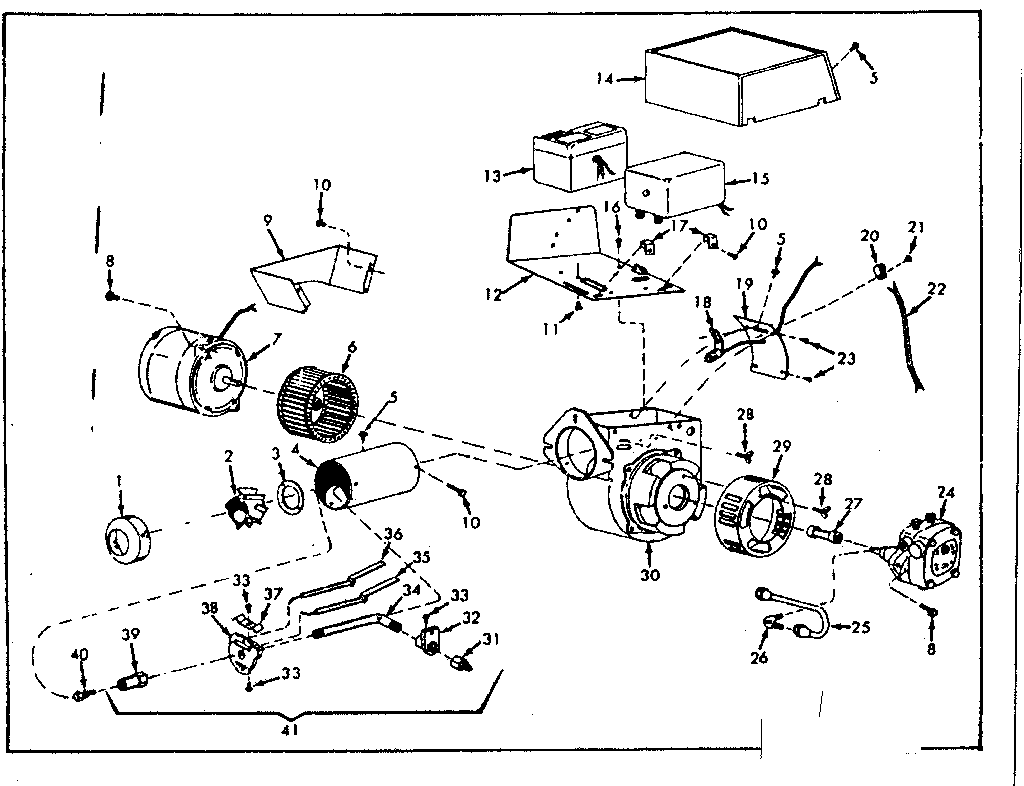 Kenmore 867741930 oil burner assy diagram