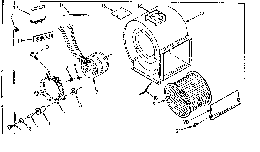 Kenmore 867741930 blower assembly diagram