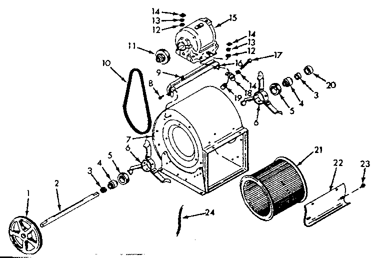 Kenmore 867741970 blower assembly diagram