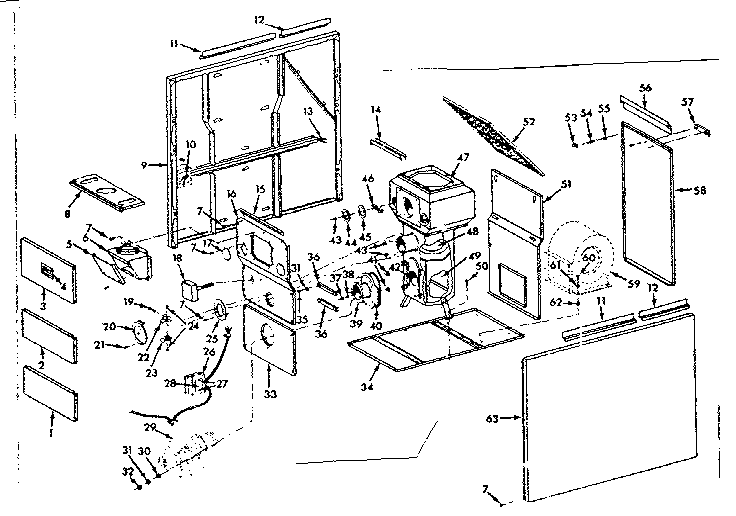 Kenmore 867742930 furnace assembly diagram