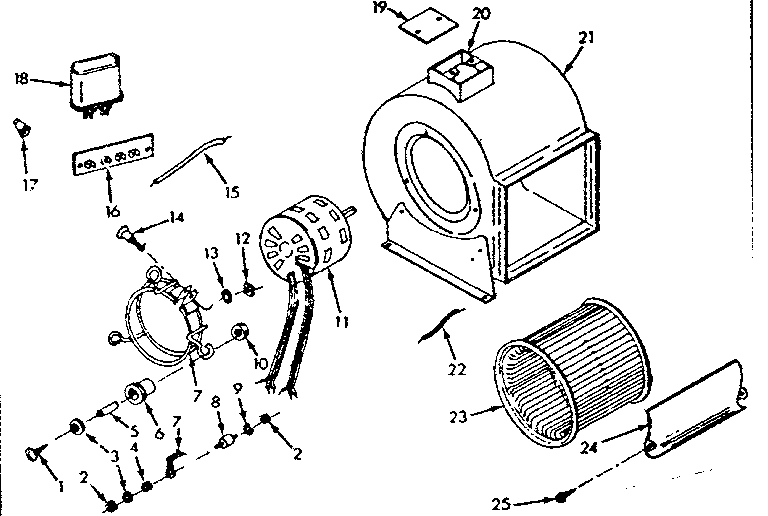 Kenmore 867742930 blower assembly diagram