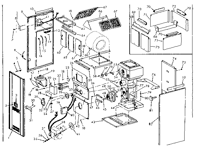 Kenmore 867745950 furnace assembly diagram