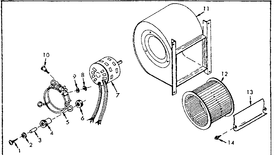 Kenmore 867745950 blower assembly diagram