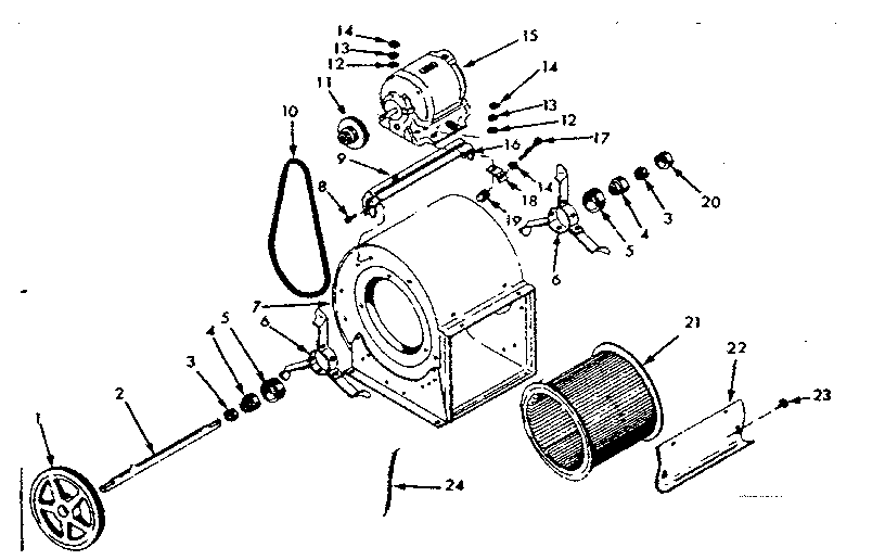 Kenmore 867747960 h-q blower assembly diagram